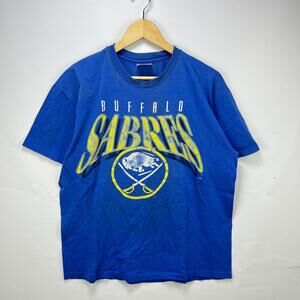 Vintage 90s Buffalo Sabres Single Stitch NHL T Shirt Large